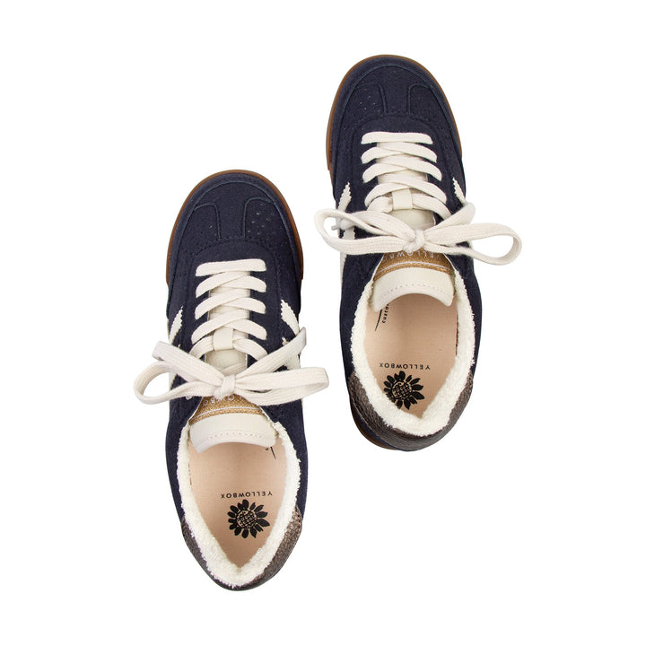 NEEVAN NAVY LACE UP SNEAKERS