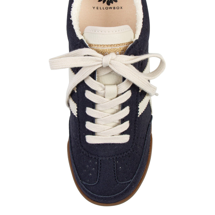 NEEVAN NAVY LACE UP SNEAKERS