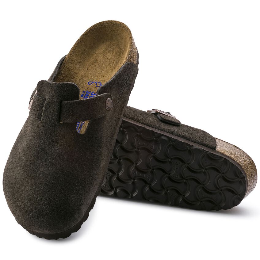 BOSTON MOCHA SUEDE SOFT FOOTBED CLOG