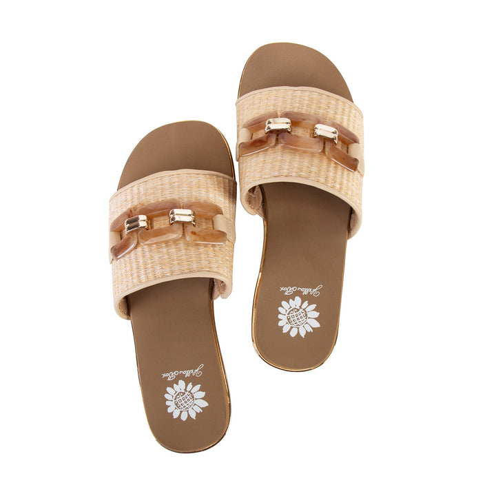 GABINA NATURAL WEDGE SANDALS