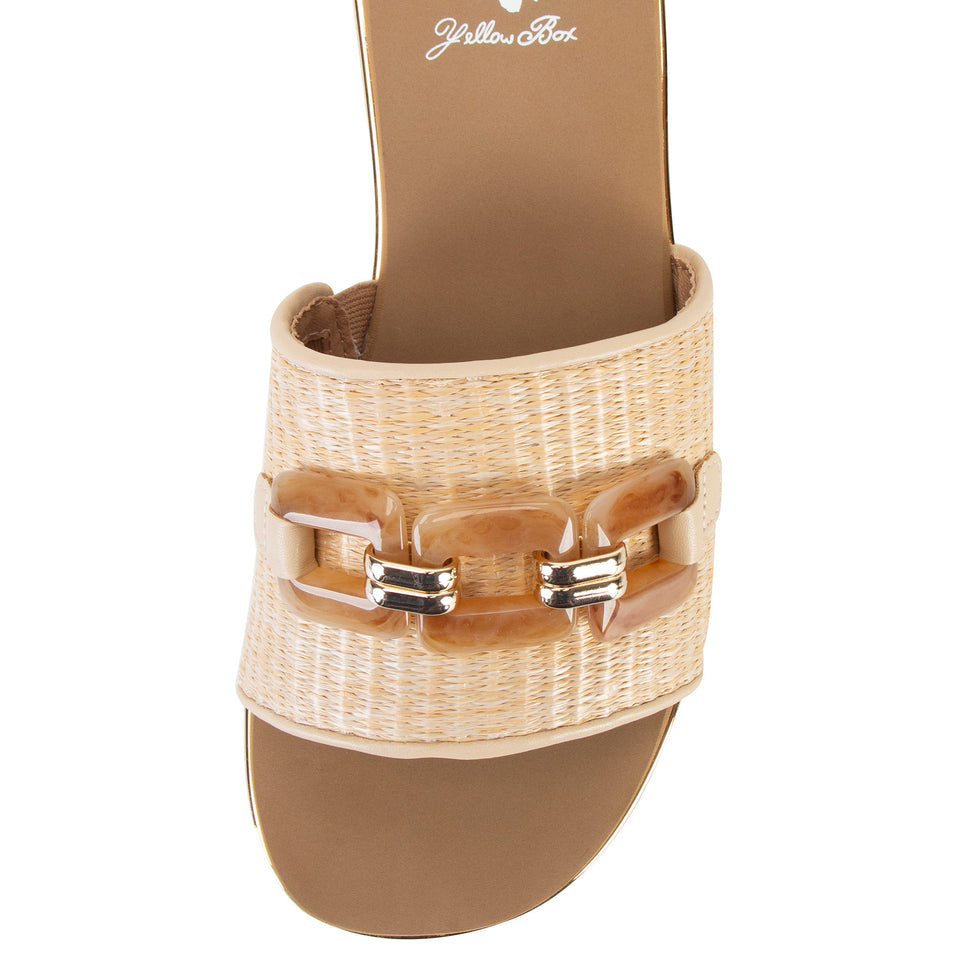 GABINA NATURAL WEDGE SANDALS