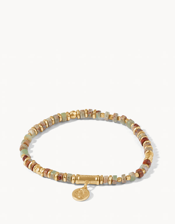 NATURAL DISC 4MM STRETCH BRACELET
