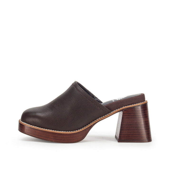 IVARIA CHOCOLATE PLATFORM CLOGS