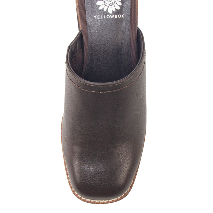 IVARIA CHOCOLATE PLATFORM CLOGS
