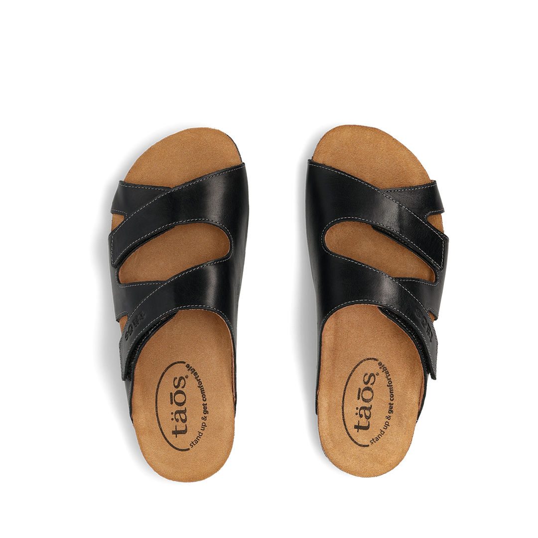 CASITA BLACK LEATHER SANDAL