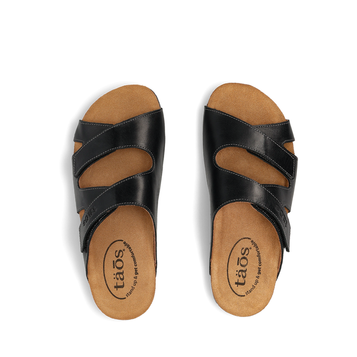 CASITA BLACK LEATHER SANDAL