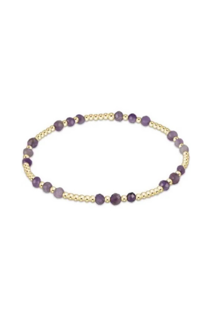AMETHYST GEMSTONE JOY 3MM BEAD BRACELET
