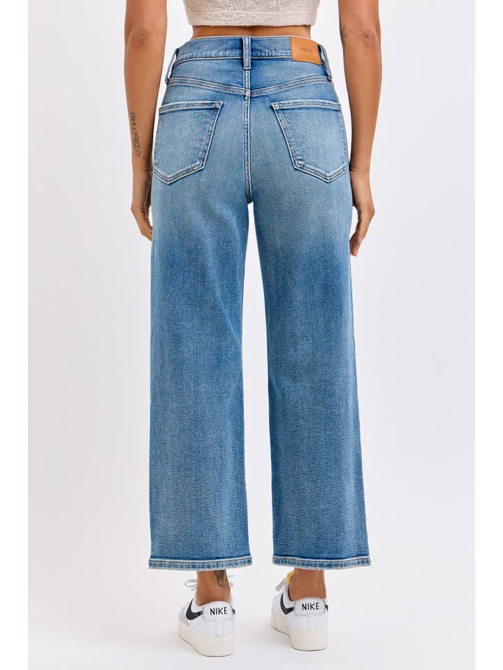 KARL HIGH RISE CROP DAD JEANS