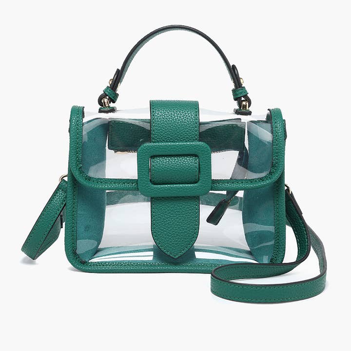 GREEN TONI CLEAR STADIUM CROSSBODY BAG