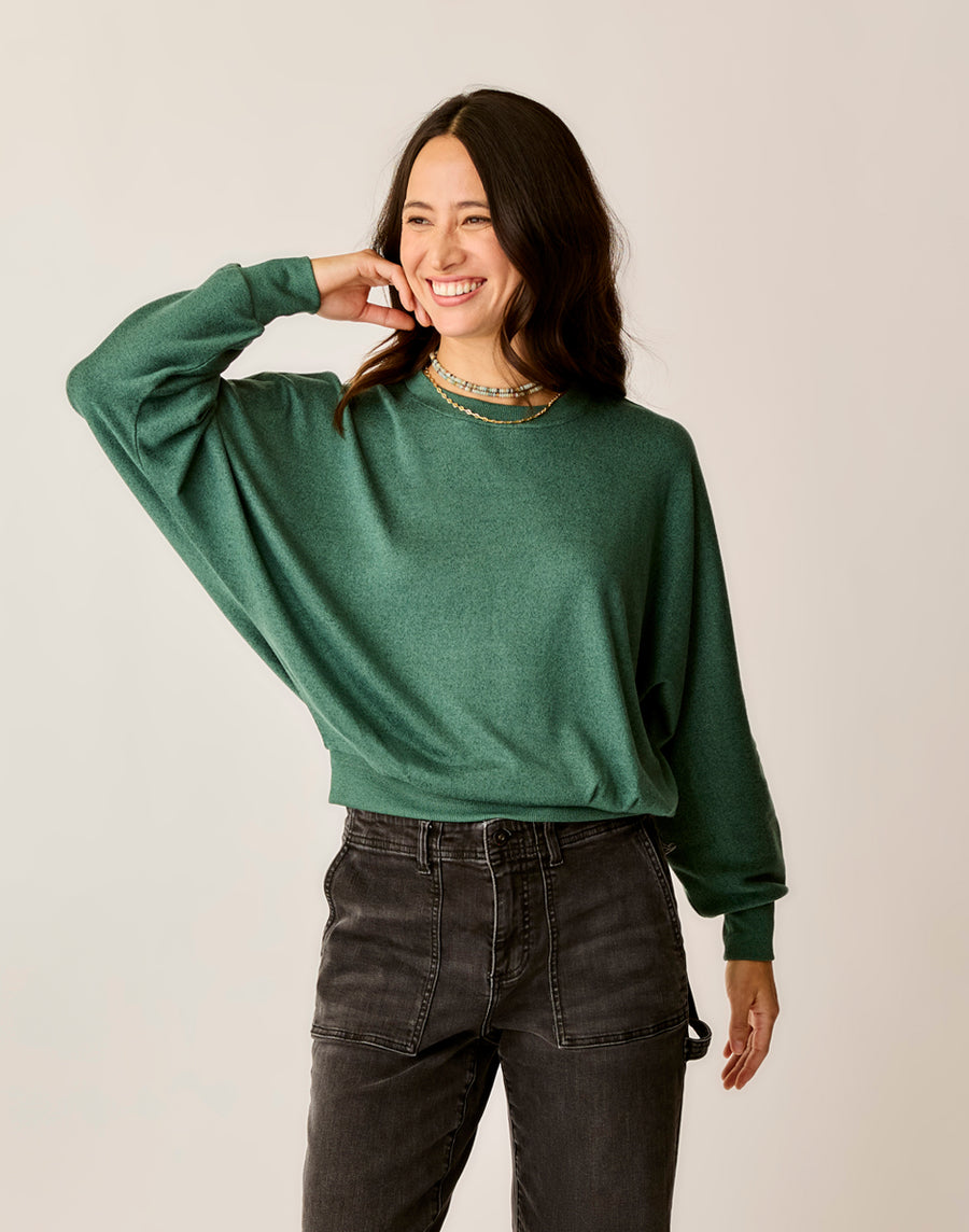 BISTRO HEATHER ANNEKE SUPERSOFT DOLMAN KNIT TOP
