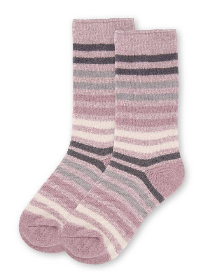 VIOLET MULTISTRIPE BUTTERSOFT SOCKS