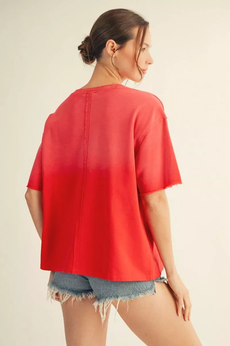 OLD GLORY RED VINTAGE FLAG TOP