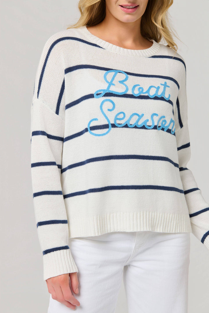 "BOAT SEASON" RELAXED FIT SWEATER