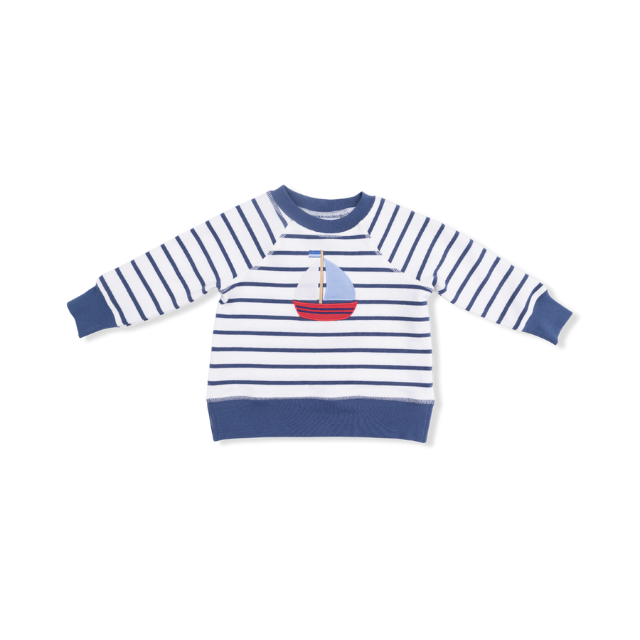 SET SAIL BUBBLY  SAILBOAT RAGLAN SWEATSHIRT
