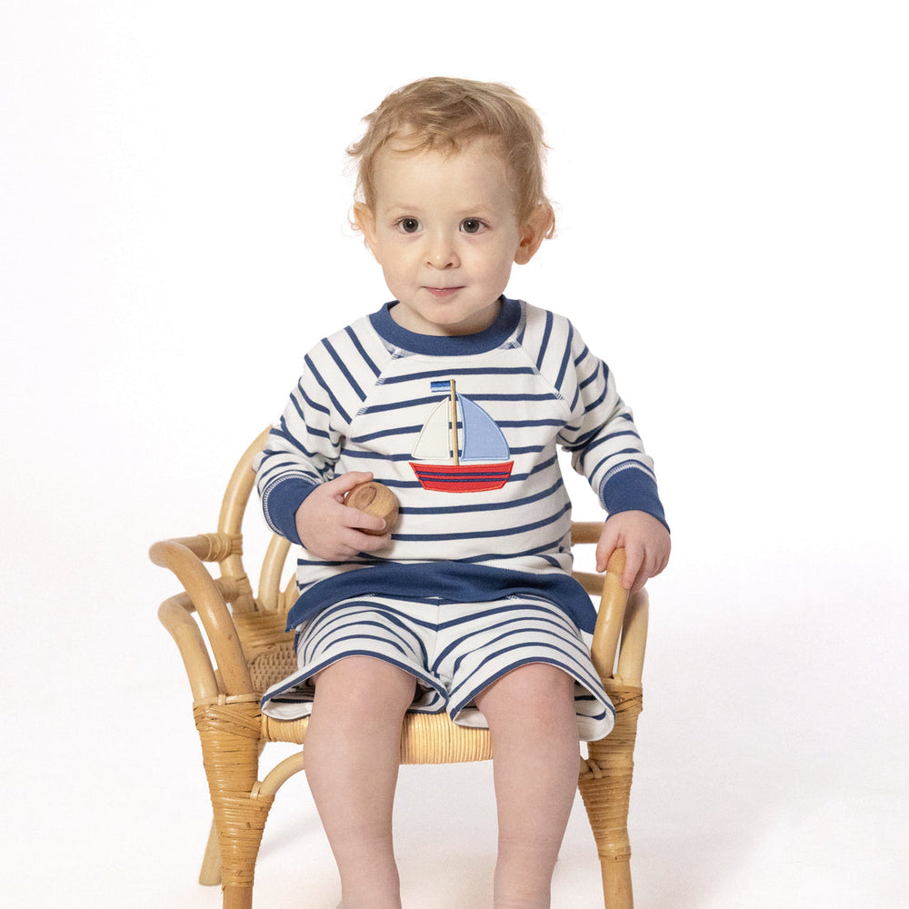 SET SAIL BUBBLY  SAILBOAT RAGLAN SWEATSHIRT
