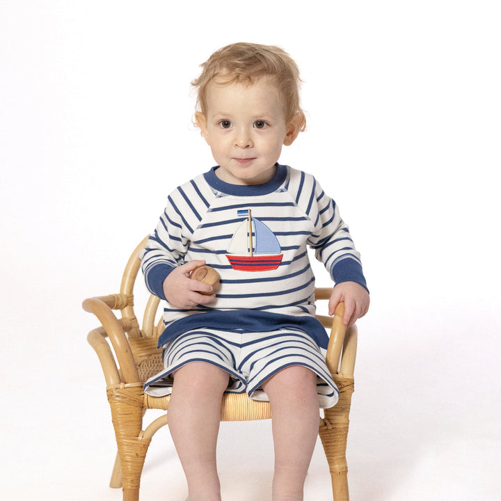 SET SAIL BUBBLY  SAILBOAT RAGLAN SWEATSHIRT
