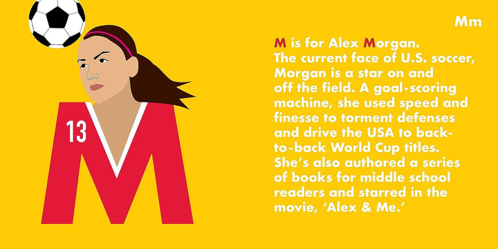 SOCCER LEGENDS ALPHABET - WOMEN BOOK