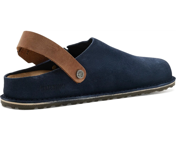 LUTRY PREMIUM SUEDE NAVY COGNAC CLOG