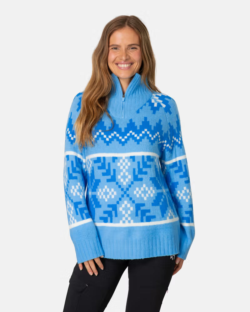 AMELIA OCEAN KNIT HALF ZIP

