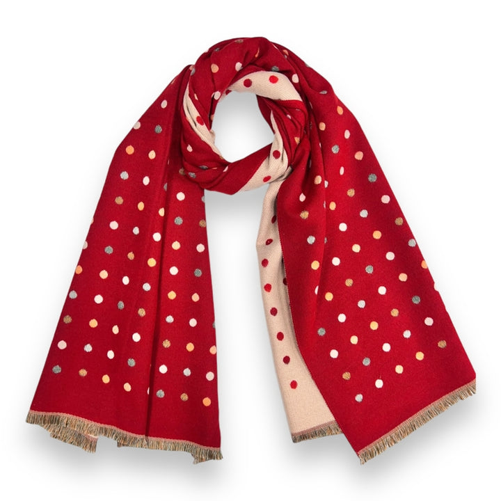 RED POLKA DOTS SCARF