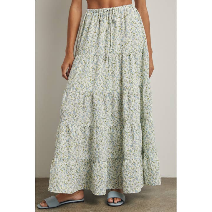 PRAIRIE FLORAL TIERED SKIRT