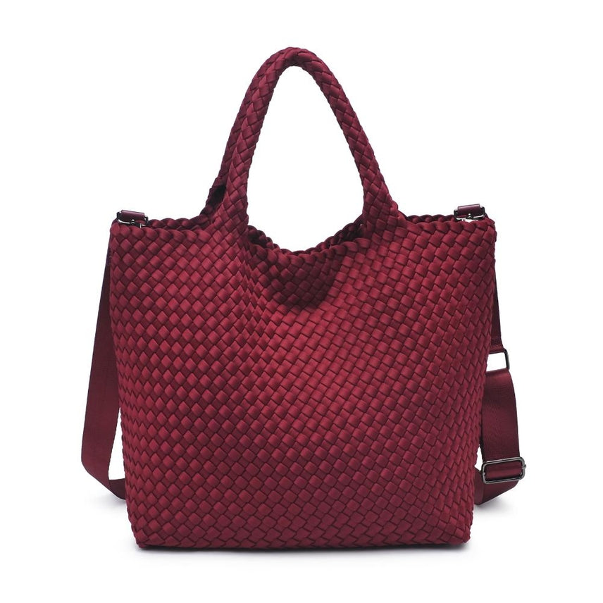 WINE SKY'S THE LIMIT MEDIUM WOVEN TOTE BAG
