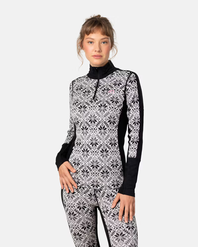ANNA BLACK HALF ZIP