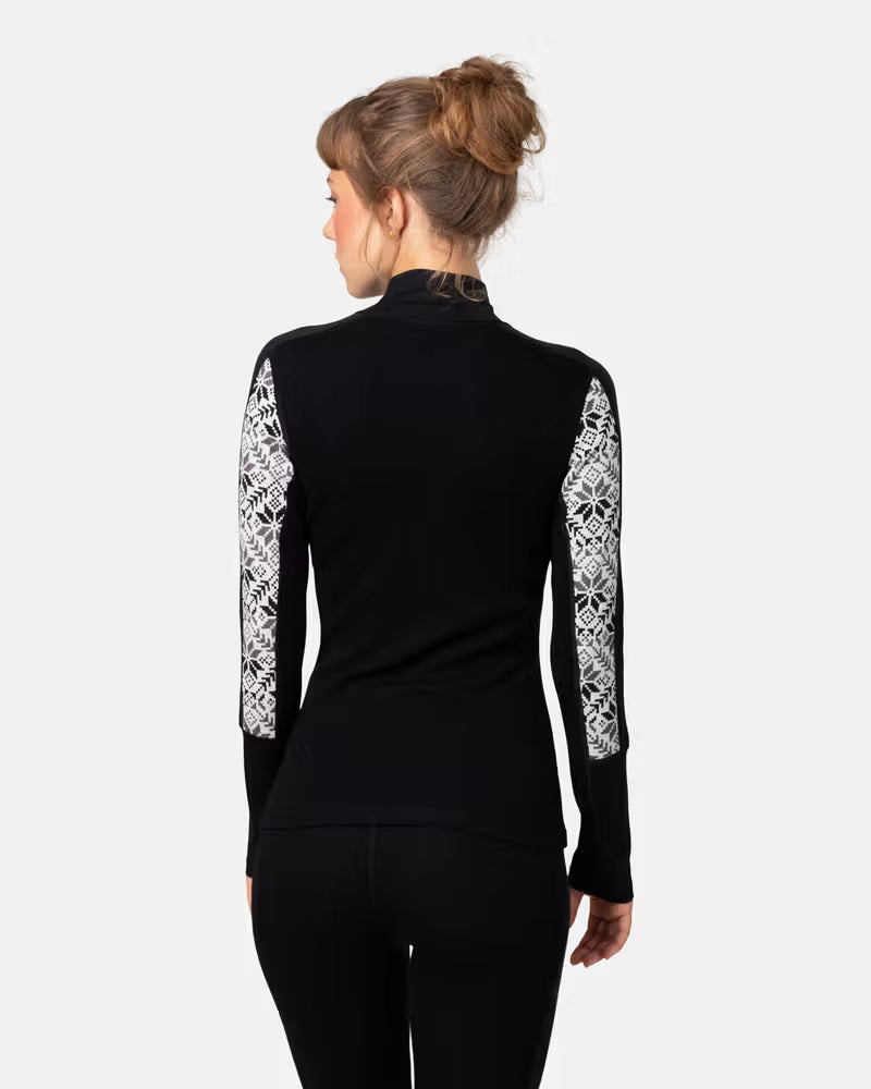 ANNA BLACK HALF ZIP
