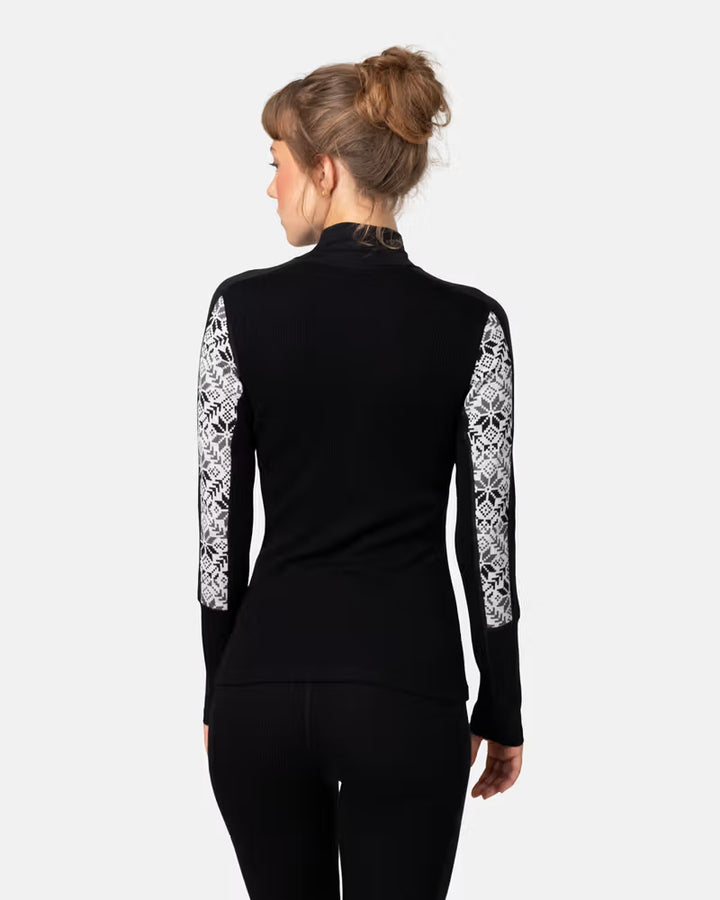 ANNA BLACK HALF ZIP