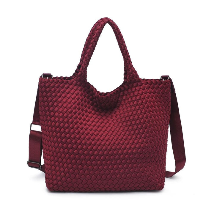 WINE SKY'S THE LIMIT MEDIUM WOVEN TOTE BAG
