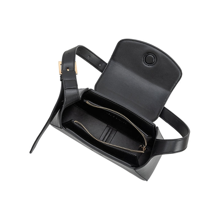 MELODY BLACK FLAP OVER SHOULDER BAG