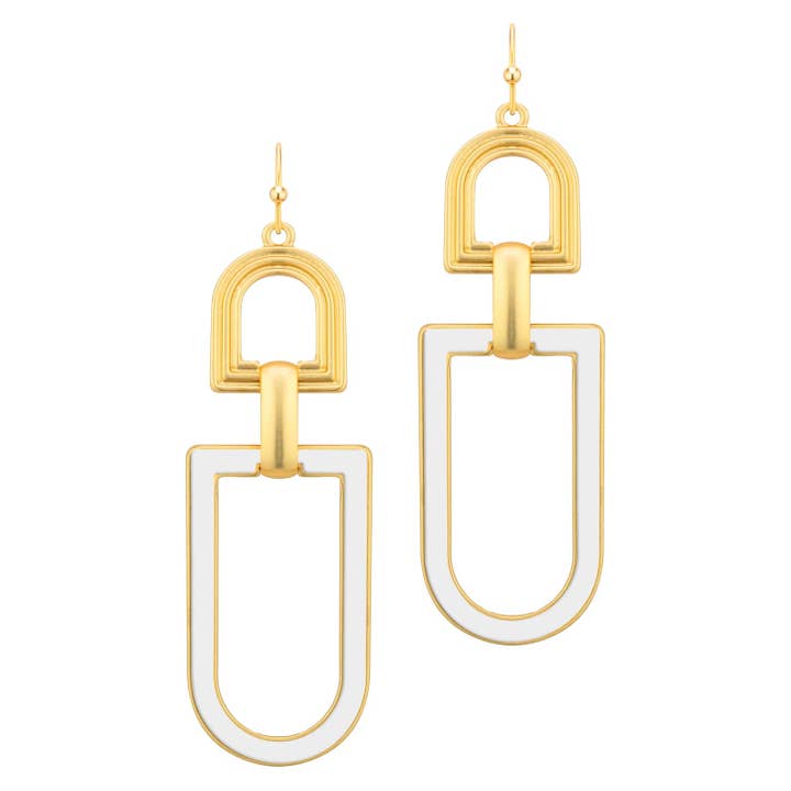 RITZ GOLD & WHITE EARRINGS
