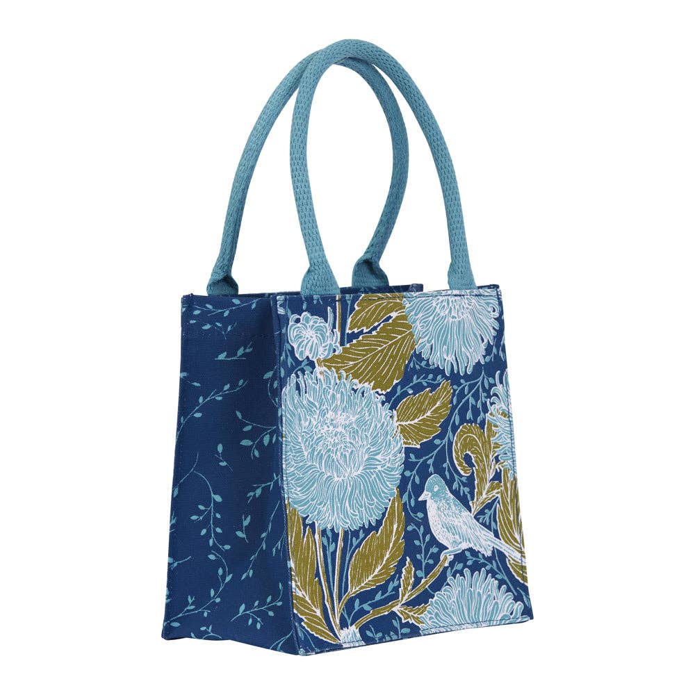 Chrysanthemum Bird Itsy Bitsy Reusable Gift Bag Tote
