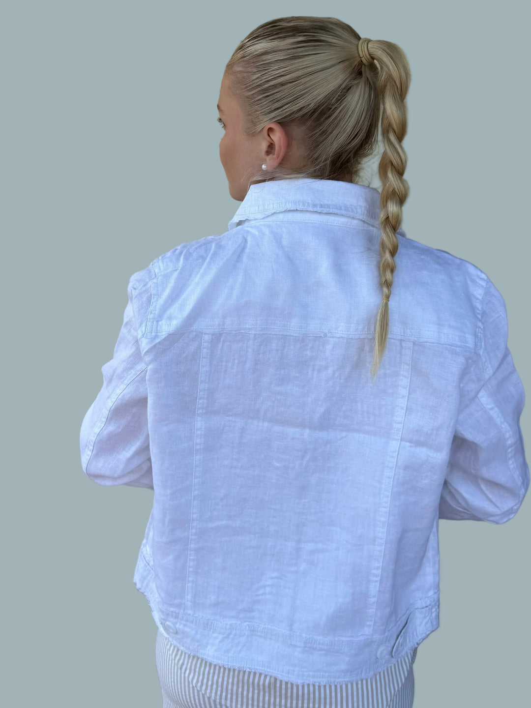 WHITE ABBY LINEN JACKET