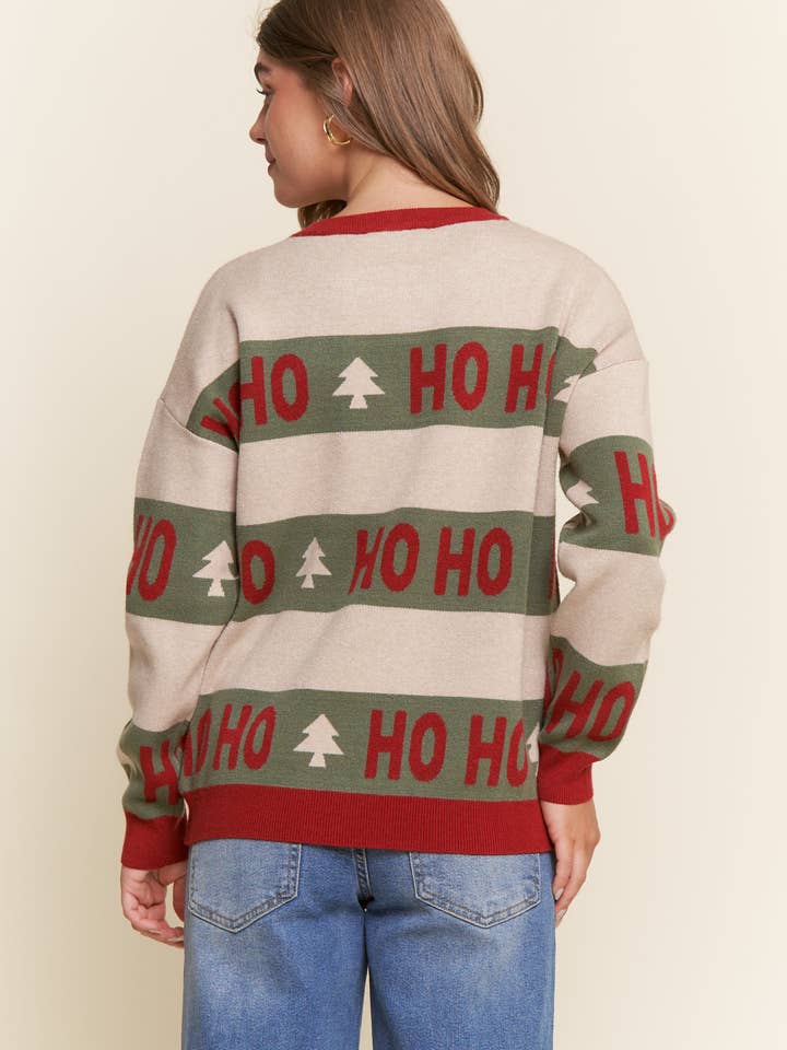 HOLIDAY HO HO HO SWEATER