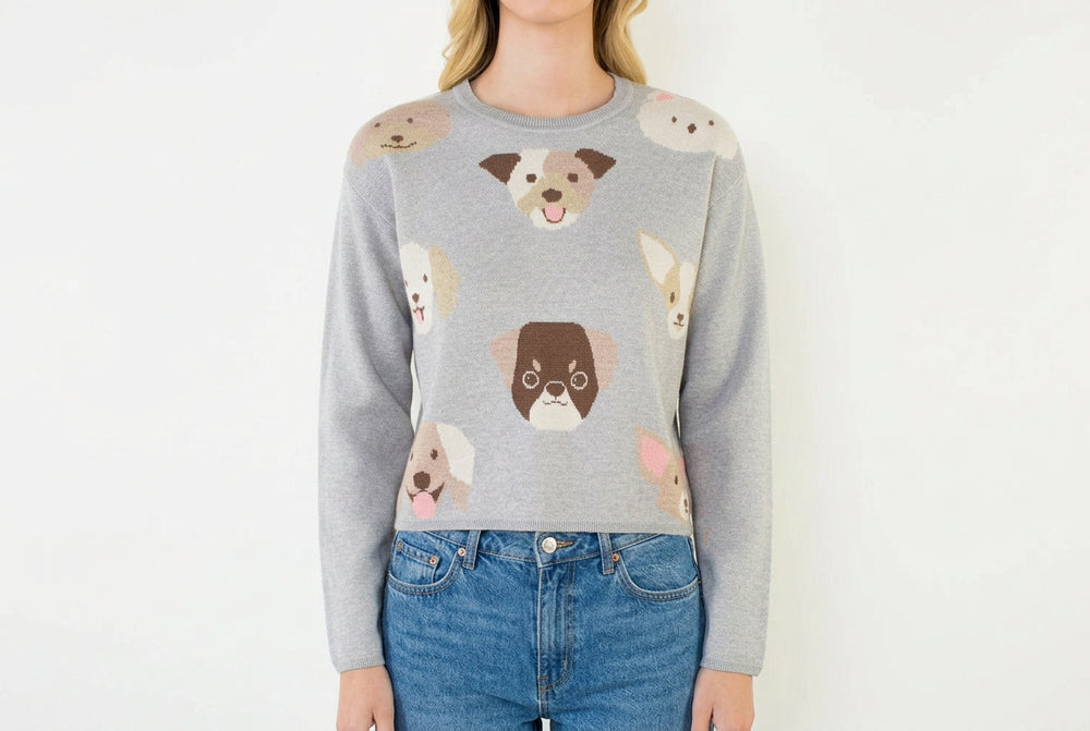 PAWS & KISSES CREW NECK SWEATER
