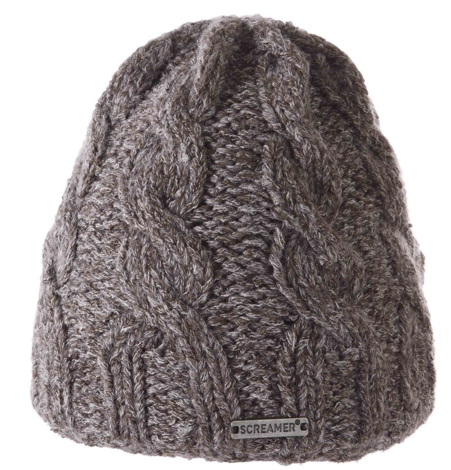 RILEY MOCHA CABLE BEANIE HAT