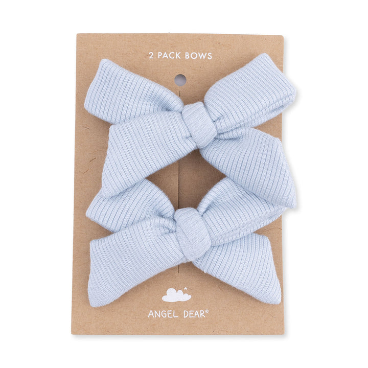 SOLID BLUE SHEER BOW CLIPS
