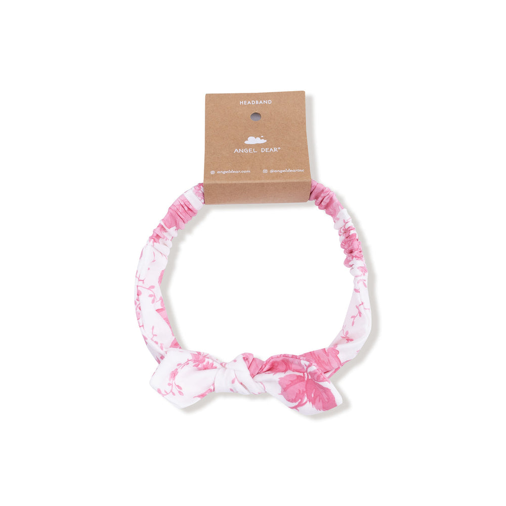VINTAGE PINK ROSES KNOT HEADBAND
