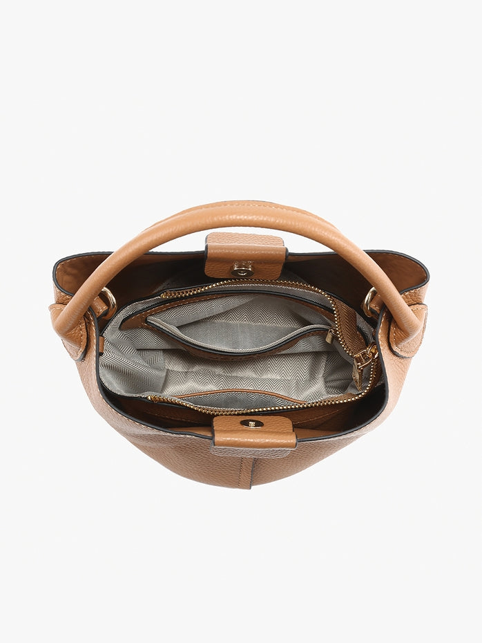 FARRAH TAUPE BUCKET BAG