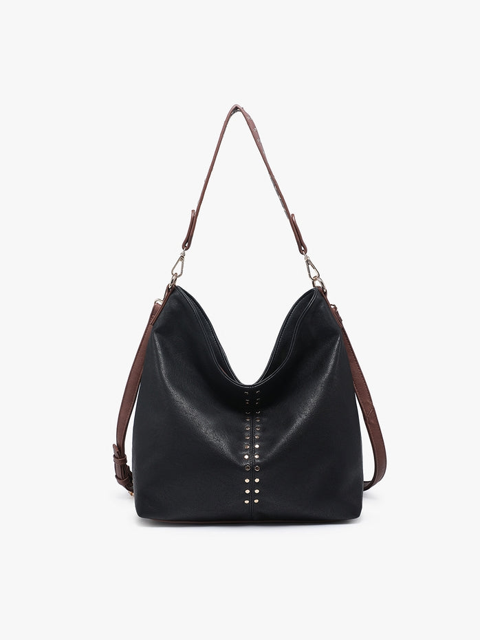 EMERY BLACK SLOUCHY HOBO BAG
