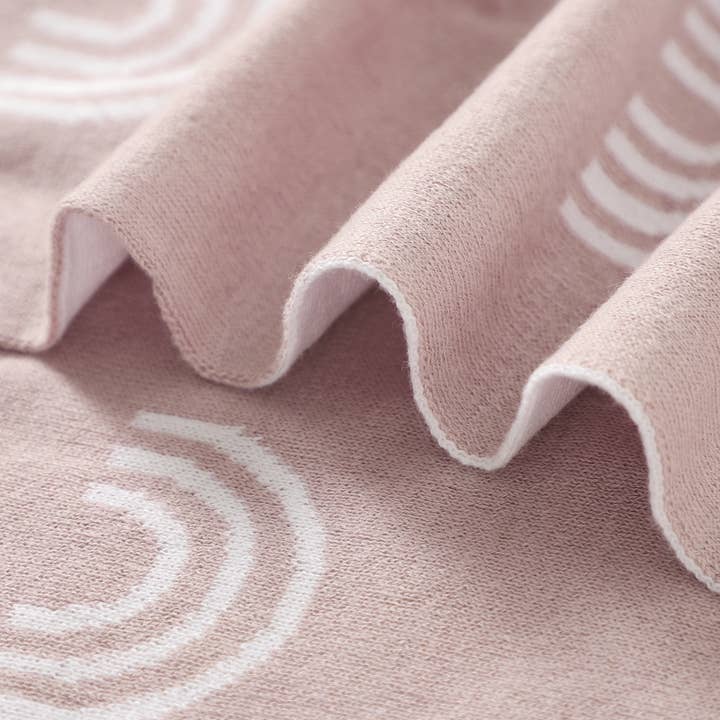 PINK RAINBOW LUXURY COTTON BLANKET