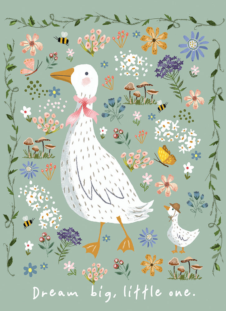 BABY GOOSE NEW BABY GREETING CARD