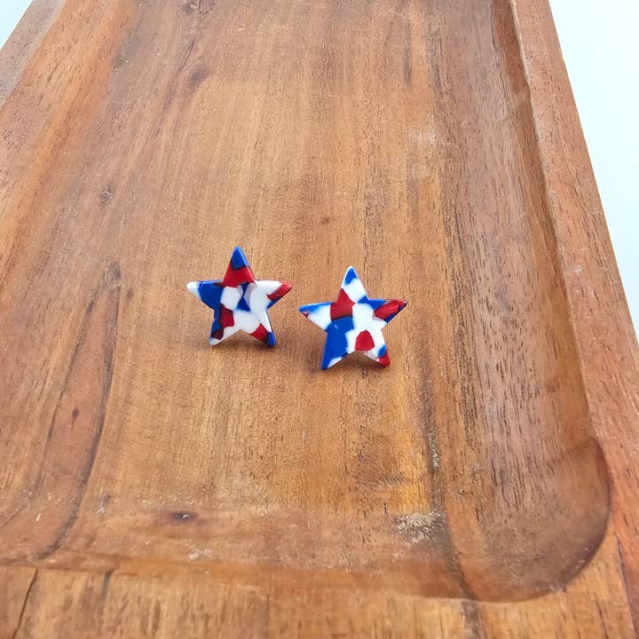 LIBERTY STAR POST EARRINGS