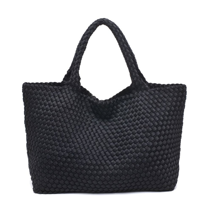 BLACK SKY'S THE LIMIT LARGE WOVEN TOTE BAG