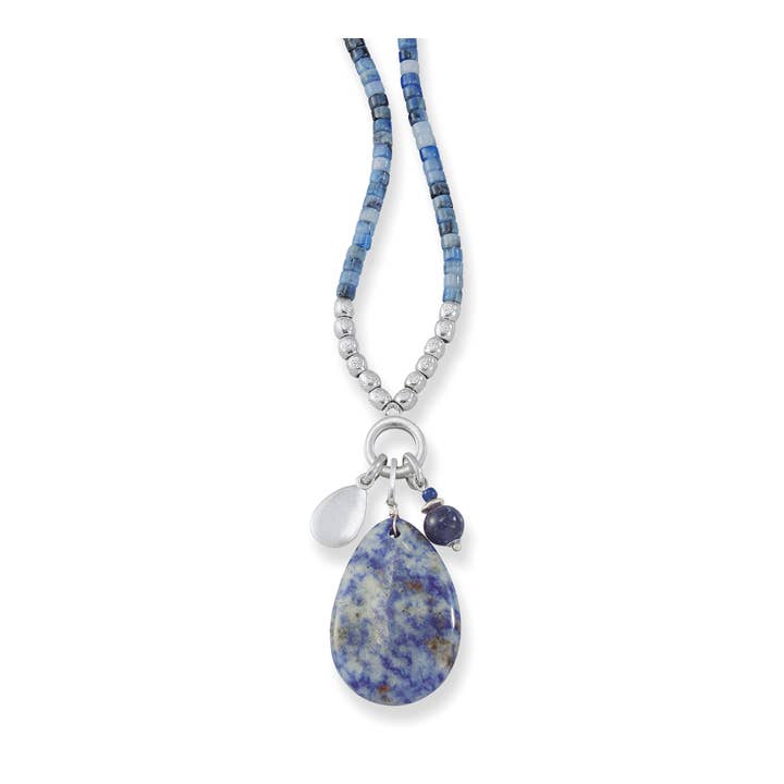 BLUE SODALITE LONG NECKLACE