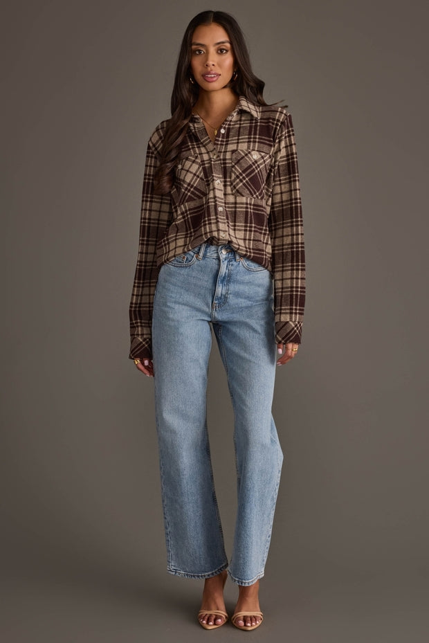 CHOCOLATE KISS PLAID SHIRT
