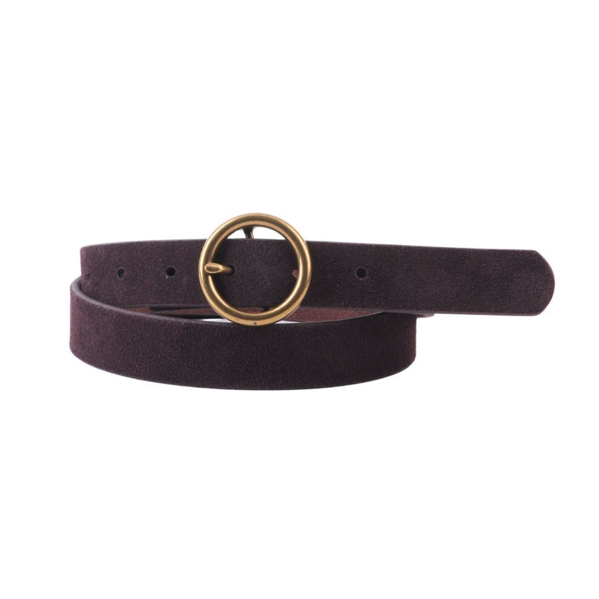 CHOCOLATE SUEDE 1" BELT
