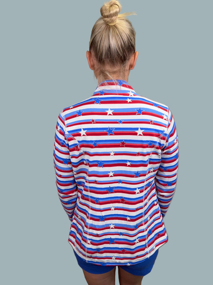 JACQUI STARS & STRIPES FULL ZIP JACKET
