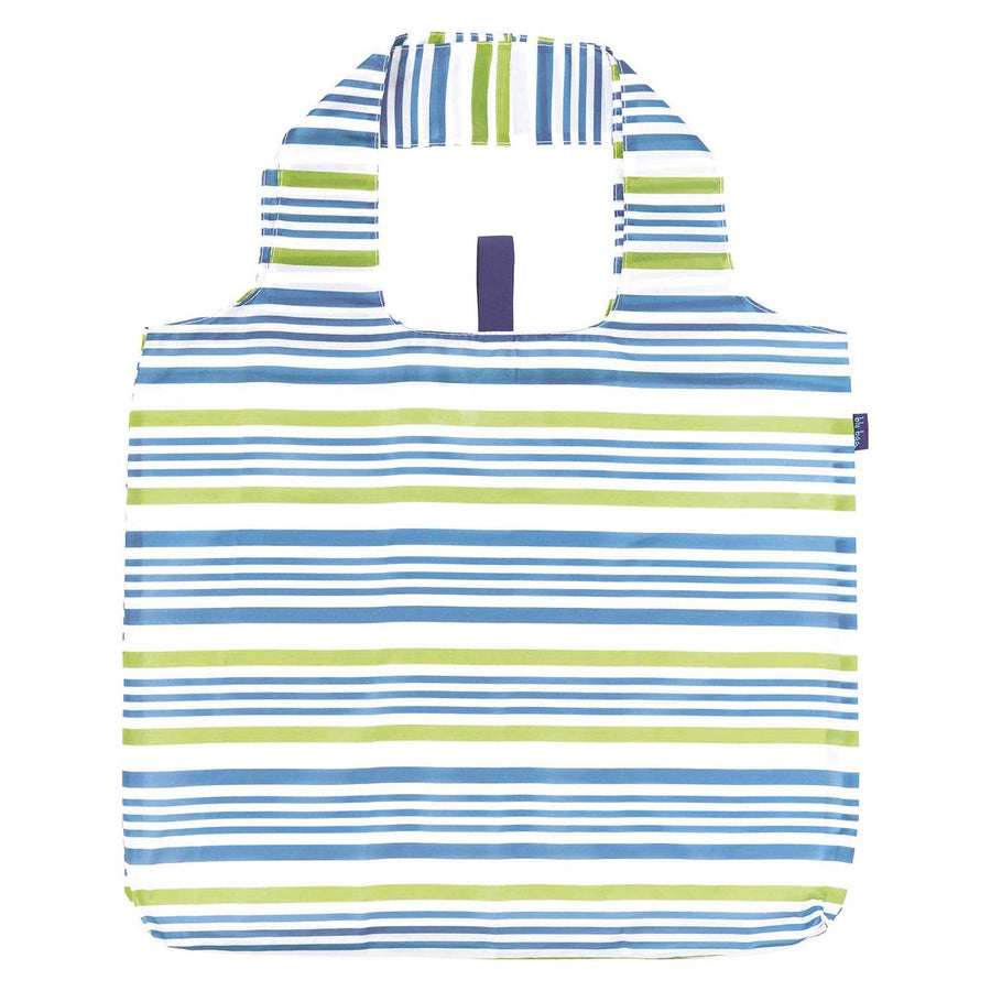 Summer Stripe Blue Blu Bag Reusable Shopper Tote
